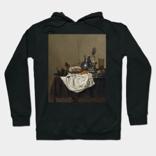 Still Life with Ham by Willem Claeszoon Heda Hoodie